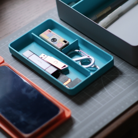 Horizon Dock | Modular 3-in-1 Wireless Charging Tray & EDC Desk Organizer