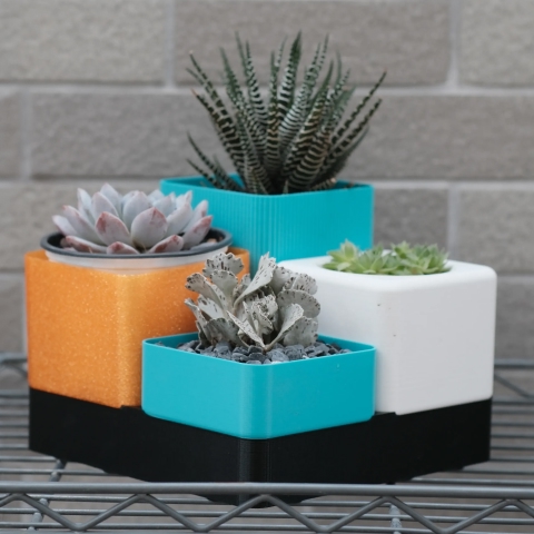 TerraFlora | Modular Tiered Planter System with Excess Water Tray