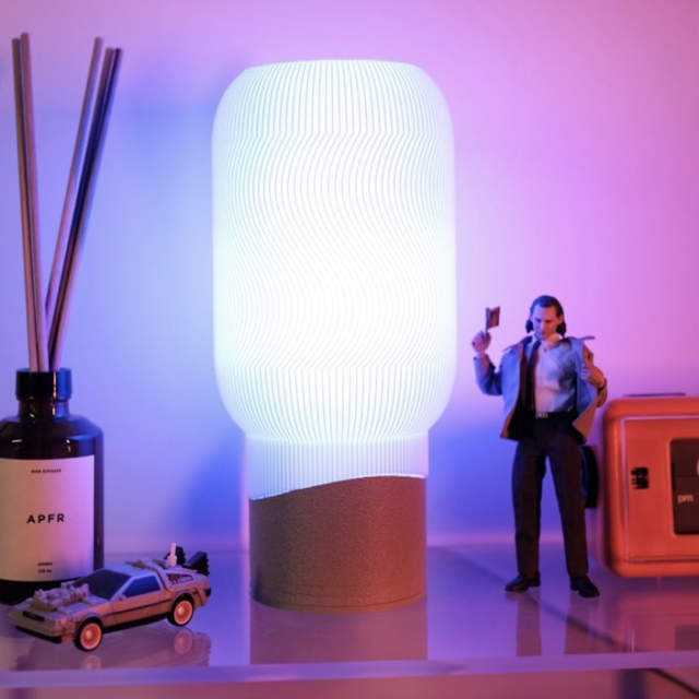 Minimal mixed texture desk lamp