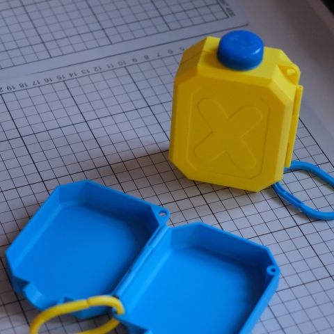 Gas tank inspired portable storage boxes