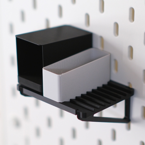 ikea skadis sliding shelf with orgnaiser (small)