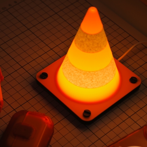 Retro Traffic Cone Desk Light