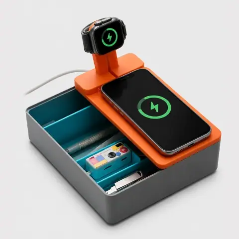 Horizon Dock | Modular 3-in-1 Wireless Charging Tray & EDC Desk Organizer