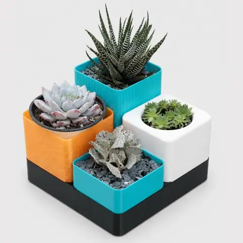 TerraFlora | Modular Tiered Planter System with Excess Water Tray