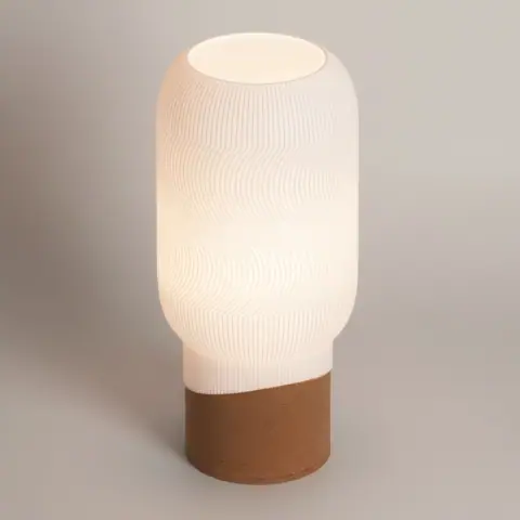 Minimal mixed texture desk lamp