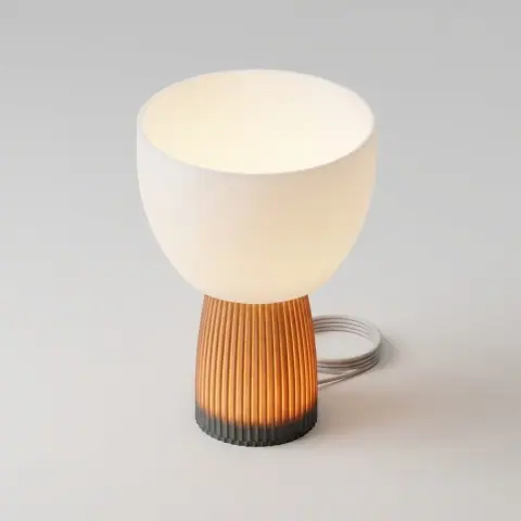 Minimal tiny mushroom desk lamp