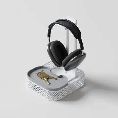 Headphone Stand with Storage Trays